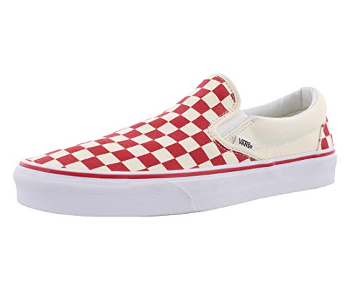 Vans Classic Slip-On (Primary Check) Racing Red/White Men's 6, Women's 7.5
