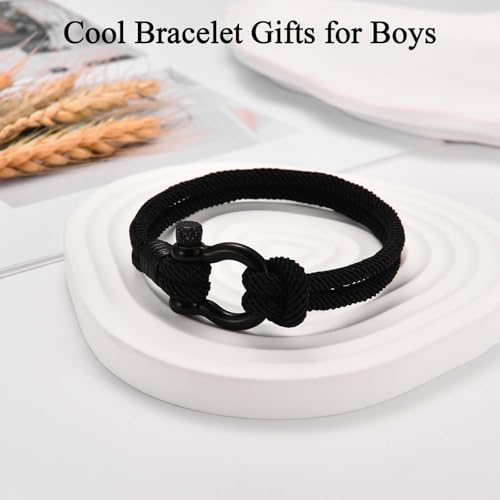 Pulsera de cuerda trenzada juvenil para el regreso a clases de un hermano 3