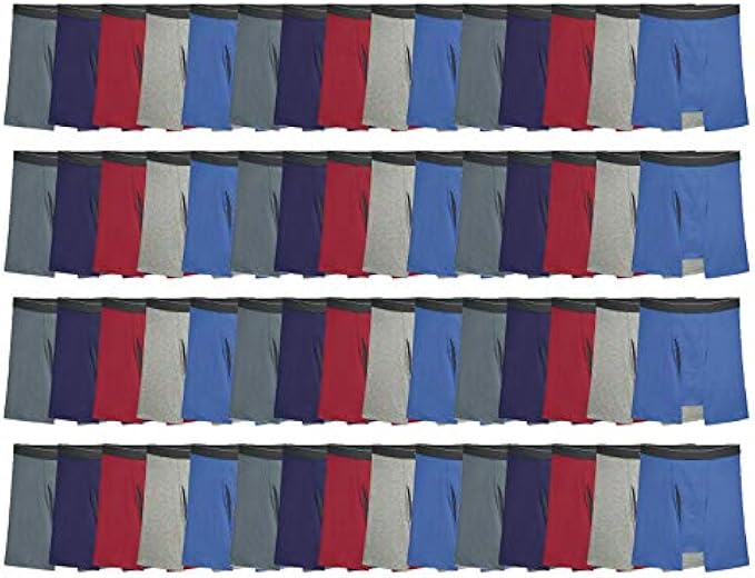 72 Pack Men Cotton Briefs in Bulk for Homeless Shelter Donating, Wholesale Underwear for Mens