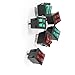 Aexit Red Green Wall Switches Light SPST ON/Off 2 Snap in Rocker Switch AC 6A/250V 20A/125V Dimmer Switches 6 Pcs
