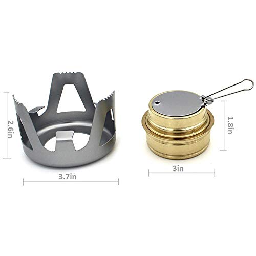 Keweis Portable Outdoor Mini Alcohol Stove Burner Ultralight Camping Cookware Set For Outdoor Camping, Hiking, Backpacking, Picnic #TOP1