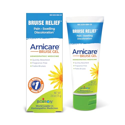 Boiron Arnicare Bruise Gel for Pain, Inflammation or Swelling, Soreness, and Discoloration - Non-greasy and Fragrance-Free - 2.6 oz