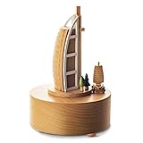 Takefuns Wooden Music Box, Musical Box Sailing Hotel Decoration Birthday Present for Lover Friends a