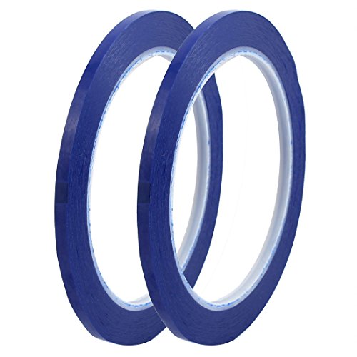 Aexit 2pcs 4mm Labels & Labeling Equipment x 66M Safety Caution Reflective Warning Sticker Adhesive Industrial Labeling Tape Tape Blue