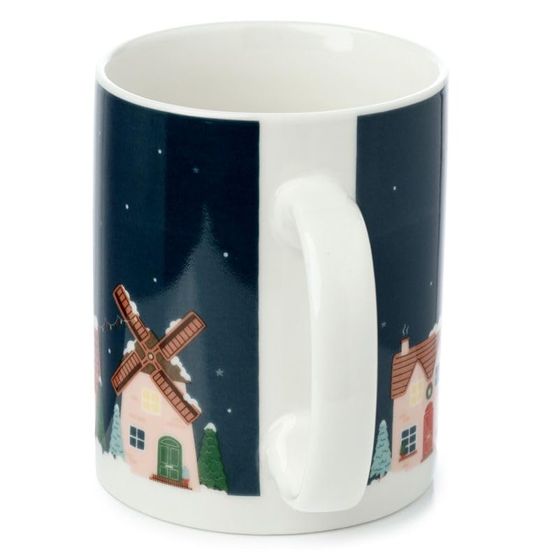 Puckator Christmas Village Porcelain Tea Coffee Mug, Funny Home Accessories, Cute Gifts for Girlfriend - Image 2