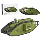  Fuleying MK.V Heavy Tank Building Set per adulti, 900 pezzi WW1 Military British Collectible Tank Bricks Model, 1:35 Scale Army Vehicle Toy, Gift for Military Fan & History Lovers