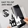 2 Rolls Self Adhesive Vinyl, 30.5 x 300 cm Permanent Vinyl Craft Vinyls White Black Vinyls Roll for Mug Window Home Party Decoration #2