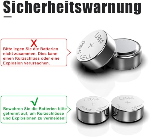 80 Stück AG13 LR44 1.5V Alkaline Knopfzelle Batterien Ohne Quecksilber (357/357A/L1154/A76/GPA76) – Ansicht 4