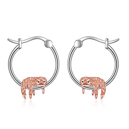 Pendientes de aro de animales en plata de ley, el regalo ideal y tierno para ella