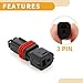 Partuto Speed Sensor Socket Connector Plug No.8200561449 Inner Female Wire Terminal Connector for Renault Clio 1993+ Plastic Black Waterproof