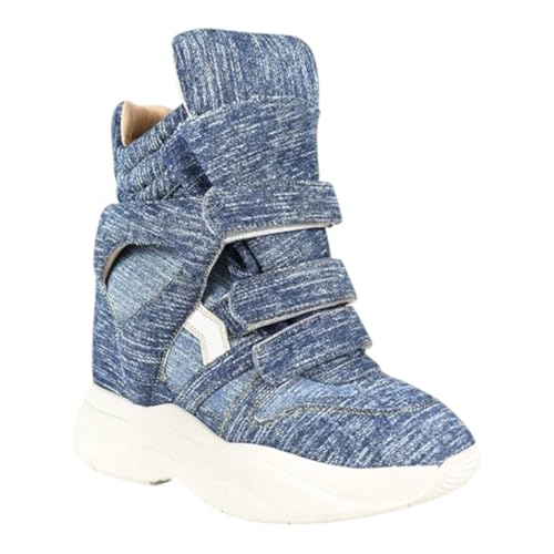 Liliana Women’s High Top Ankle Sneaker Hidden Wedge Heel Shoes for Women Tennis Shoes Footwear, MARANTO-2