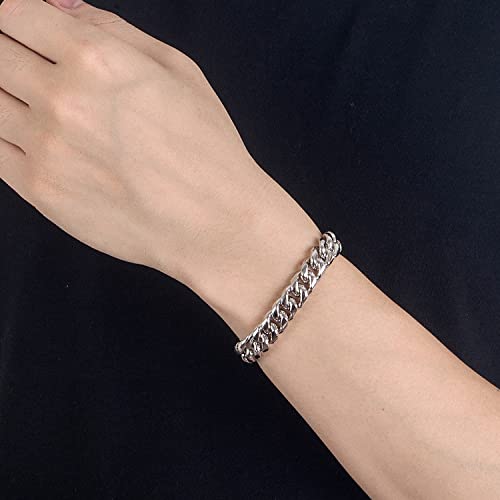 Pulsera clásica de plata 925 italiana hecha a mano para hombre miniatura 4