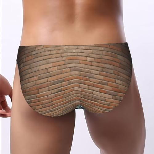 WCXTHGFA Sous-vêtement de bikini pour homme avec support en U Motif mur de briques industrielles, Noir , XL – vue 3