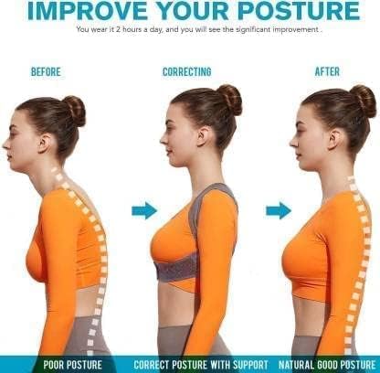 Image of Amazon Brand - Solimo Clavicle Support - Posture Corrector Belt for Men & Women | Back Support Belt | Shoulder Support Belt for Shoulder Fatigue Relief & Upper Back Pain (Universal Size)