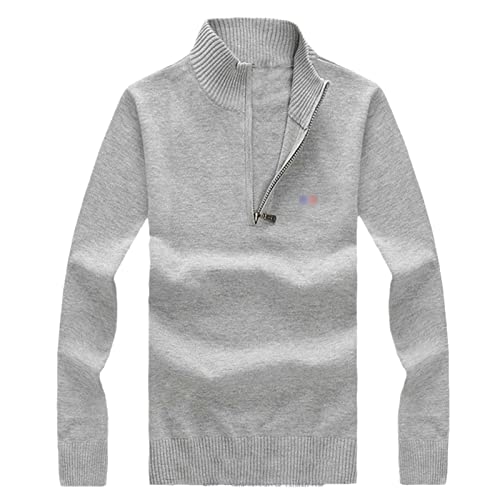 Pull 100% coton Kelsiop pour homme, la maille grise haut de gamme en grande taille XXXL