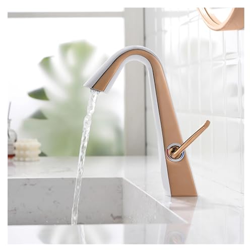 Robinet de lavabo design en laiton brossé pour une salle de bains chic - 6