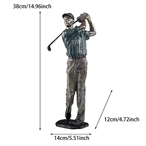 Figura Decorativa Golf Moderno en Resina Verde miniatura 2