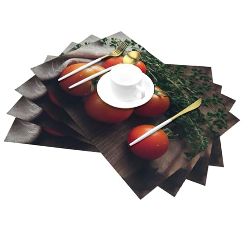 Sets de table tomates faciles à nettoyer pour table propre - 3