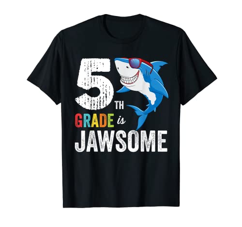 Fifth Grade Shirt Boys Girls Shark First Day of School T-Shirt