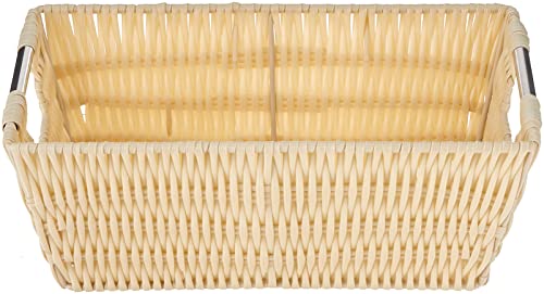 Image of Whitmor Rattique Small Shelf Tote Latte (Pack of 2)
