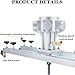 Power Mixer Pneumatic Agitator Clamp-On Drum Agitator Industrial-Grade Pneumatic Shaker Paint Stirring Tool，Air Agitator 1000L, Pneumatic Tank Mixer Machine with Folding Propeller, Adjustabl