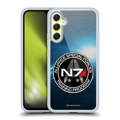 Head Case Designs Officially Licensed EA Bioware Mass Effect N7 Training Program 3 Badges and Logos Soft Gel Case [Military Grade Protection] Compatible with Samsung Galaxy A34 5G