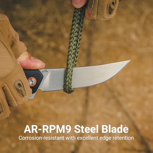 Image of CJRB Gobi Pocket Knife with 3.5'' AR-RPM9 Steel & G10 Handle, EDC Knife with Liner Lock for Outdoor Camping Hiking Fishing(J1906 Black)