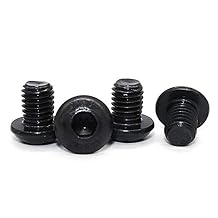 FullerKreg M3-0.5 x 5mm Button Head Socket Cap Screw, ISO 7380 Hex Drive, Class 10.9, Black Oxide Finish, Alloy Steel Pkg of 100