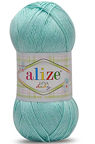 4 Balls Alize Diva Baby, Knitted Yarn. Baby Yarn, Alize Baby Yarn, Summer Yarn, Acrylic Yarn. Silk Yarn, Baby Clothes Yarn, Baby Accessory Yarn