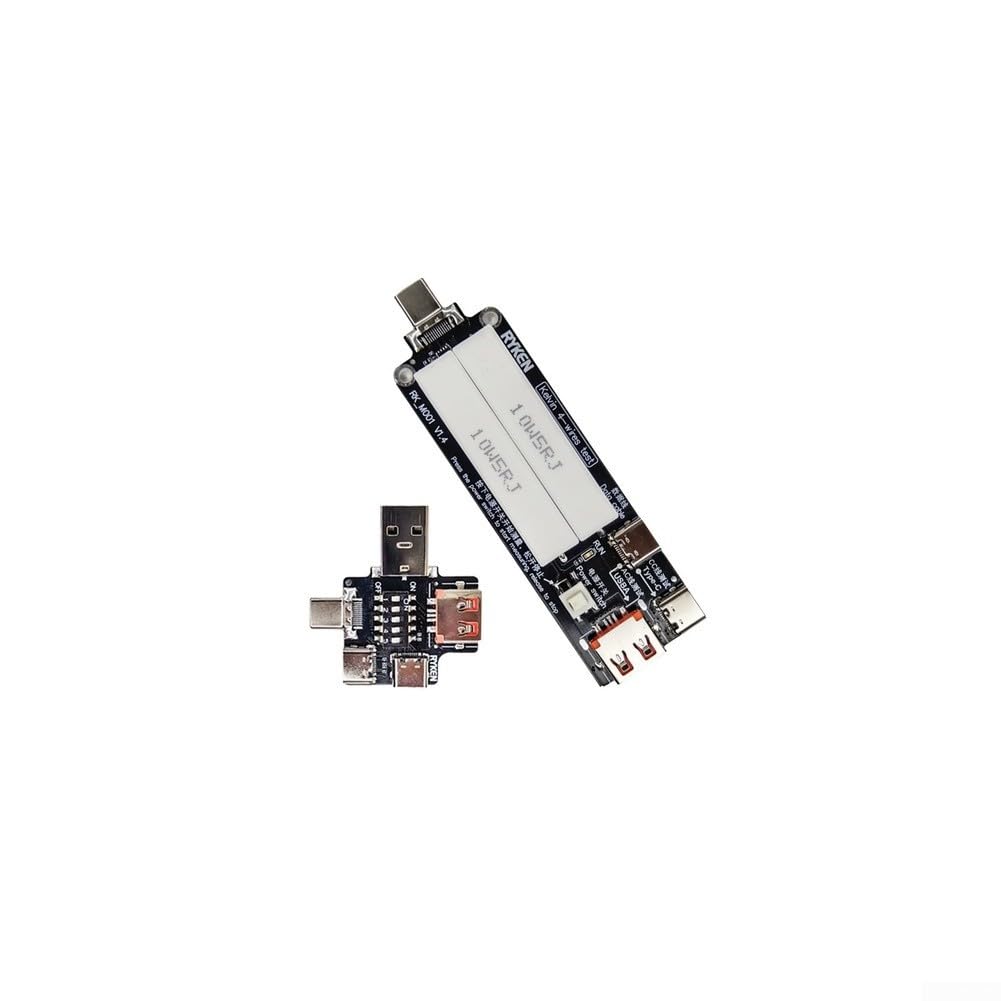 Medidor de voltaje USB RK-X3 M001 con configuración de línea Kelvin de 4 cables optimizado para pruebas de baja resistencia y captura de señal de alimentación USB de alta fidelidad (RK-X3 rojo 48V+
