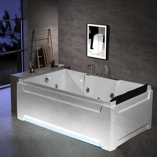Bagno Italia Bain à remous 185 x 125 cm 24 jets chauffants bluetooth led