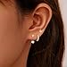 Gold Earrings for Women Mom, Small Hoop Stud Jacket Earring Stacks for Three Holes, Trendy Women Fashion Jewelry Gifts for Mother