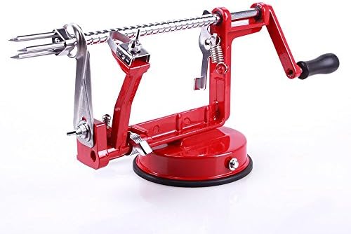 3in1 Potato Apple Fruit Slinky Peel Peeler Slicer Corer Cutter Machine Tool
