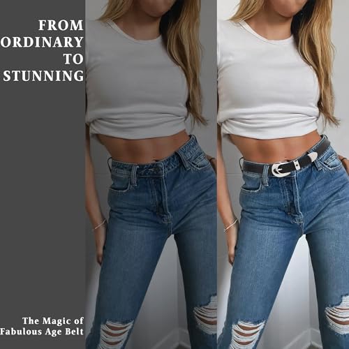 Genuine Leather Belts for Women, Fashion Womens Belts for Jeans Pants, Work Casual Trendy Womens Belt3