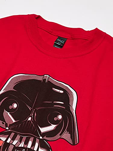 Star Wars Boy's Darth Vadercute Cartoon T-Shirt - Red - Small #TOP1