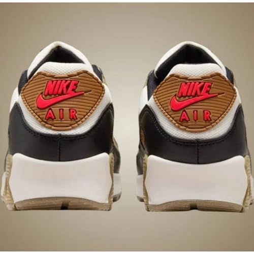Nike Air Max 90 Women's Shoes (DH8010-005, Phantom/Black/Fire Red/Light British Tan)4