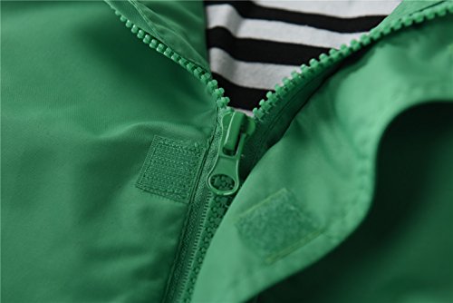 M2C Boys Hooded Rain Jacket Waterproof Light Windbreaker 6-7 Green #TOP4