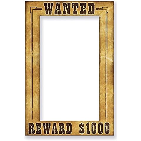 Beistle Western Wanted Photo Fun Frame Cover
