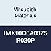 Mitsubishi Materials IMX10C3A0375R030P IMX10 Carbide Exchangeable Head End Mill Without Coolant Hole, Aluminum Alloys, 3 Flutes, 0.375" Cutting Dia, 0.030" Corner Radius, 0.3" Flute Length