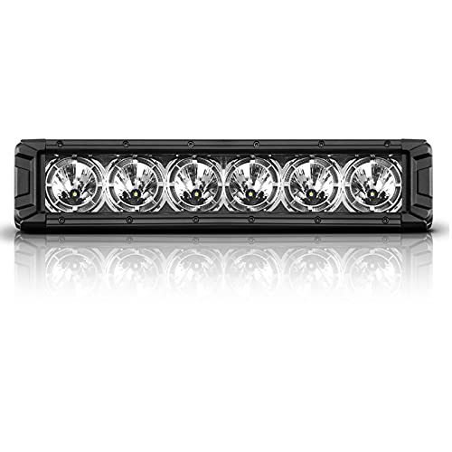 Rigidhorse LED Light Bar 14inch 60W Single Row Spot Beam DRL Daytime Running Combo Bright Light Driving Boat Fog Light Off Road Work Light for Trucks SUV ATV UTV