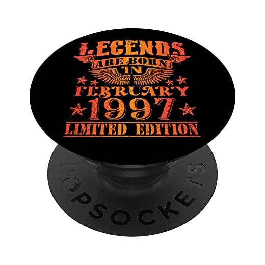 Cumpleaños Febrero 1997 Edición Limitada Regalo February PopSockets PopGrip Intercambiable
