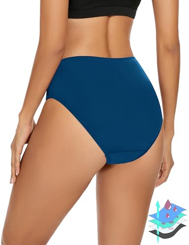 Image of Period Swimwear Leakproof Menstrual Bikini Waterproof Bottom UPF 50+ Swim Brief Light Flow - Teens Girls Women