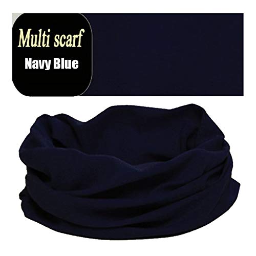 Unisex Multifunctional Seamless Bandana Face Mask Sun UV Protection Face Cover Motorcycle Cloth Half Mask Reusable Magic Scarf Neck Gaiter Balaclava for Men Women Navy Blue Bandana Face Mask Washable 1