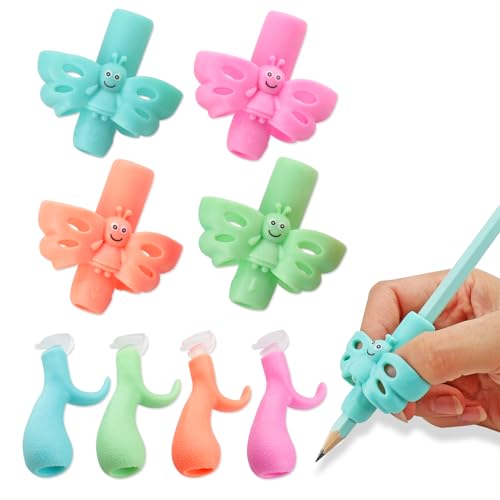 Image of JuneLsy Pencil Grips for Kids Handwriting gripper Pencil Holder Posture Correction Training Writing AIDS for preschooler Kids toddler Children 3-7Year