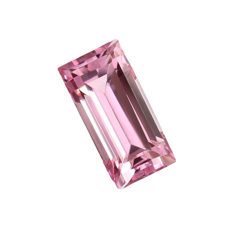 Morganite naturelle pierre précieuse 14x7mm baguette facettes fabrication bijoux bague