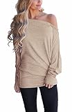 INFITTY Women One Shoulder Tunic Tops Long Sleeve Shirts Casual Fall Clothes Winter Pink Large