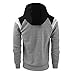 COOKFIP Men's Zip Up Color Block Hoodie Fleece Gym Workout zippered Sweatshirt Fashion Long Sleeve Hooded WIth Pocket (10# gray, 3XL)