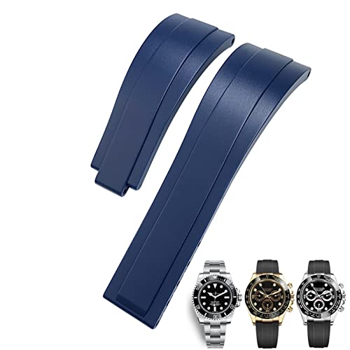 Bracelet montre caoutchouc 20mm pour Submariner style Oysterflex durable