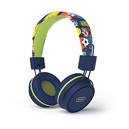 FiiTii Kido by Mifo Kids Headphones Bluetooth, wireless Over Ear headphone for boys&girls, headphones with microphone for kids, Safe Audio 85dB Volume Limited, Type C cable, 34h Playtime(Blue)