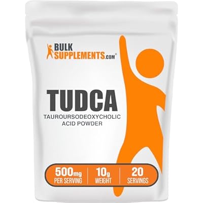 BulkSupplements.com TUDCA Powder - Tauroursodeoxycholic Acid, TUDCA 500mg - TUDCA Supplement for Liver Support - Gluten Free, 500mg per Serving, 10g 0.35 oz Pack of 1